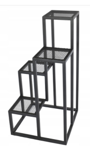 Kwietnik x4 loft industrial czarny