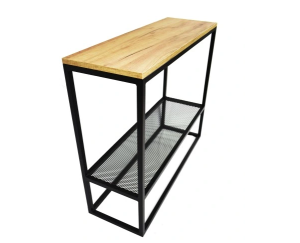 Konsola / Regał no4 dąb craft złoty loft 90x30x77