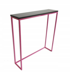 Konsola no7 z blachą loft glam 80x20x82mat Barbie