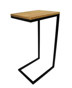 Stolik boczny no3 pod laptopa loft dąb craft złoty