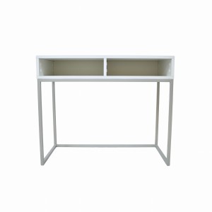 Toaletka GLAMOUR TOL-2 SILVER ze srebrnym stelażem i białą półką