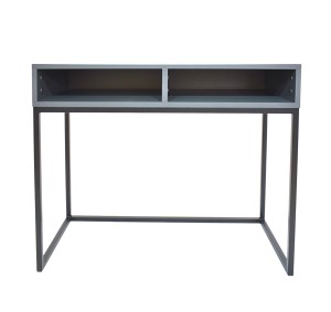 Toaletka GLAMOUR TOL-2 BLACK z czarnym stelażem i półką w kolorze antracyt