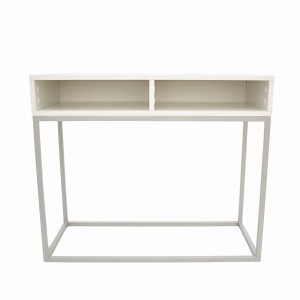 Toaletka GLAMOUR TOL-3 SILVER ze srebrnym stelażem i białą półką